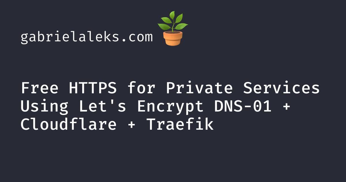 Making it secure — HTTPS with Let's Encrypt and Cloudflare | Gabriel ...