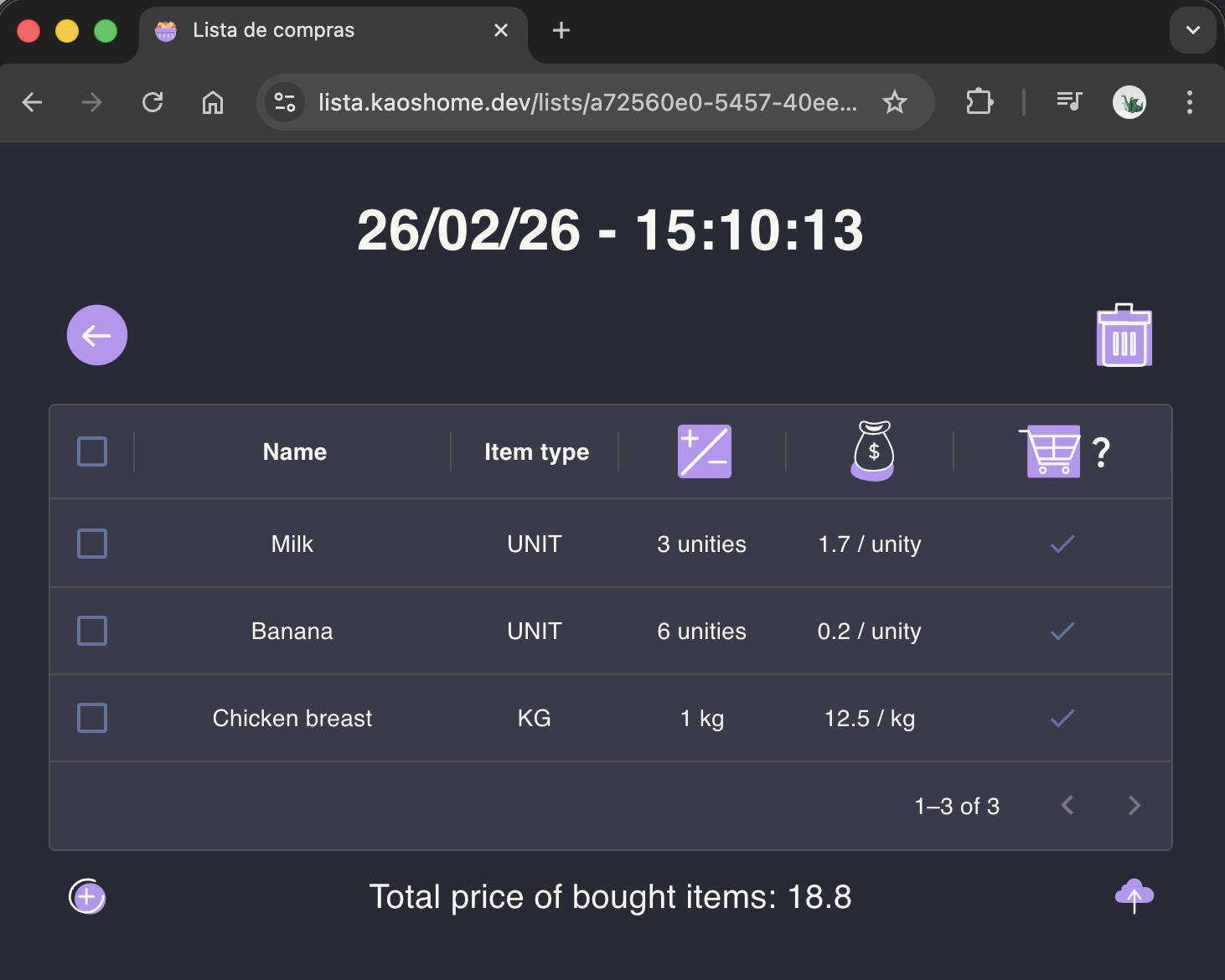Lista app running at https://lista.kaoshome.dev