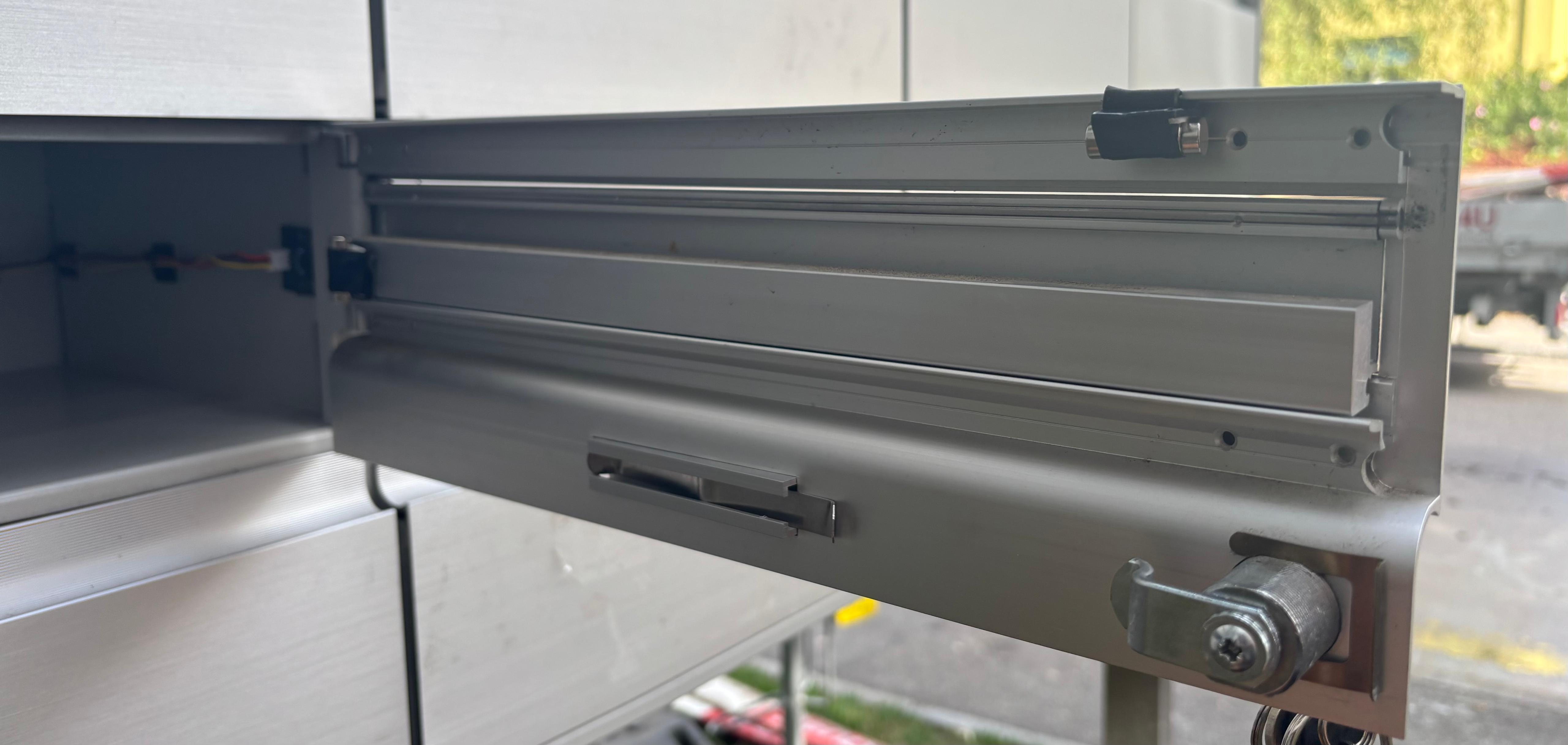 Magnets on the door of the mailbox