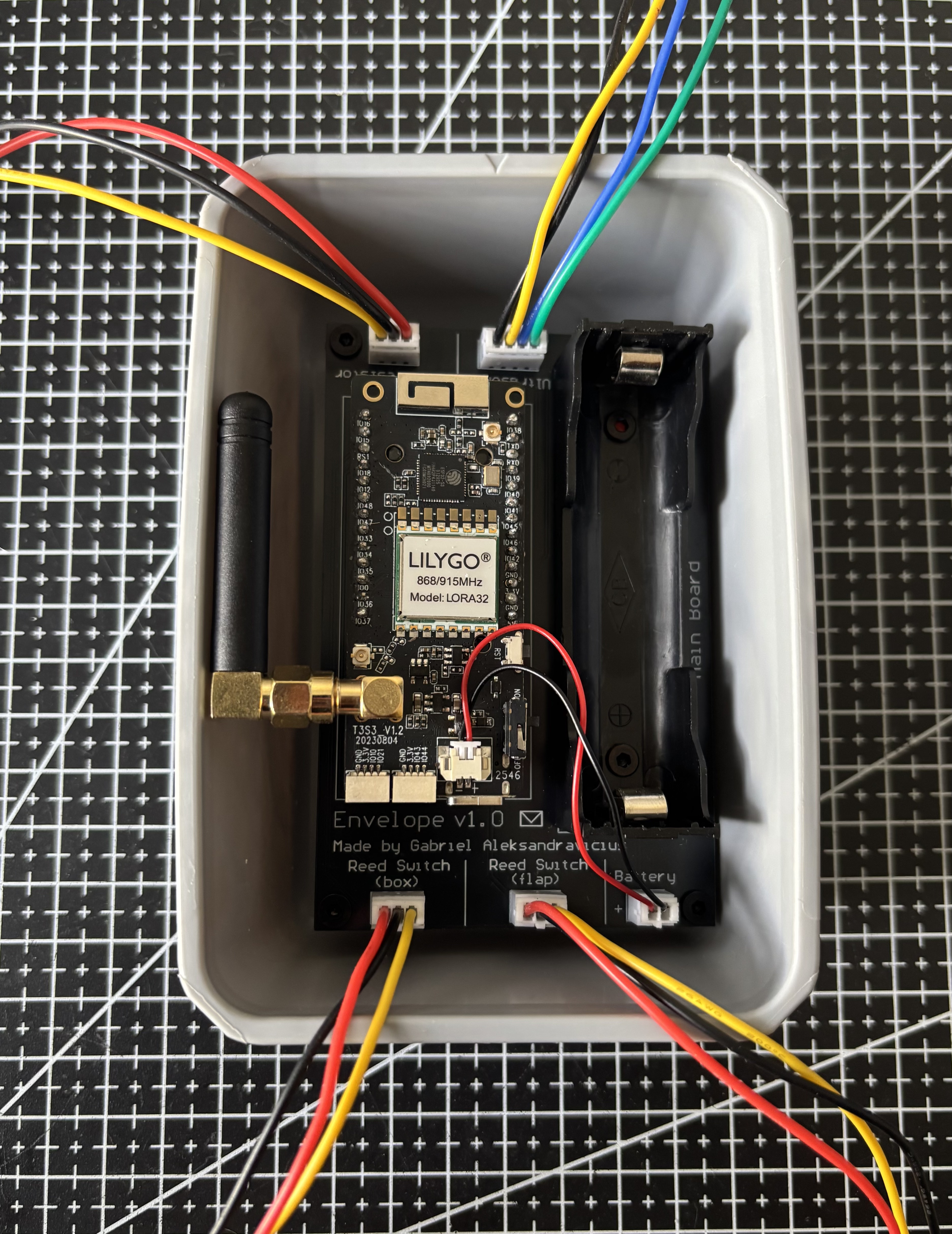Main board in enclosure